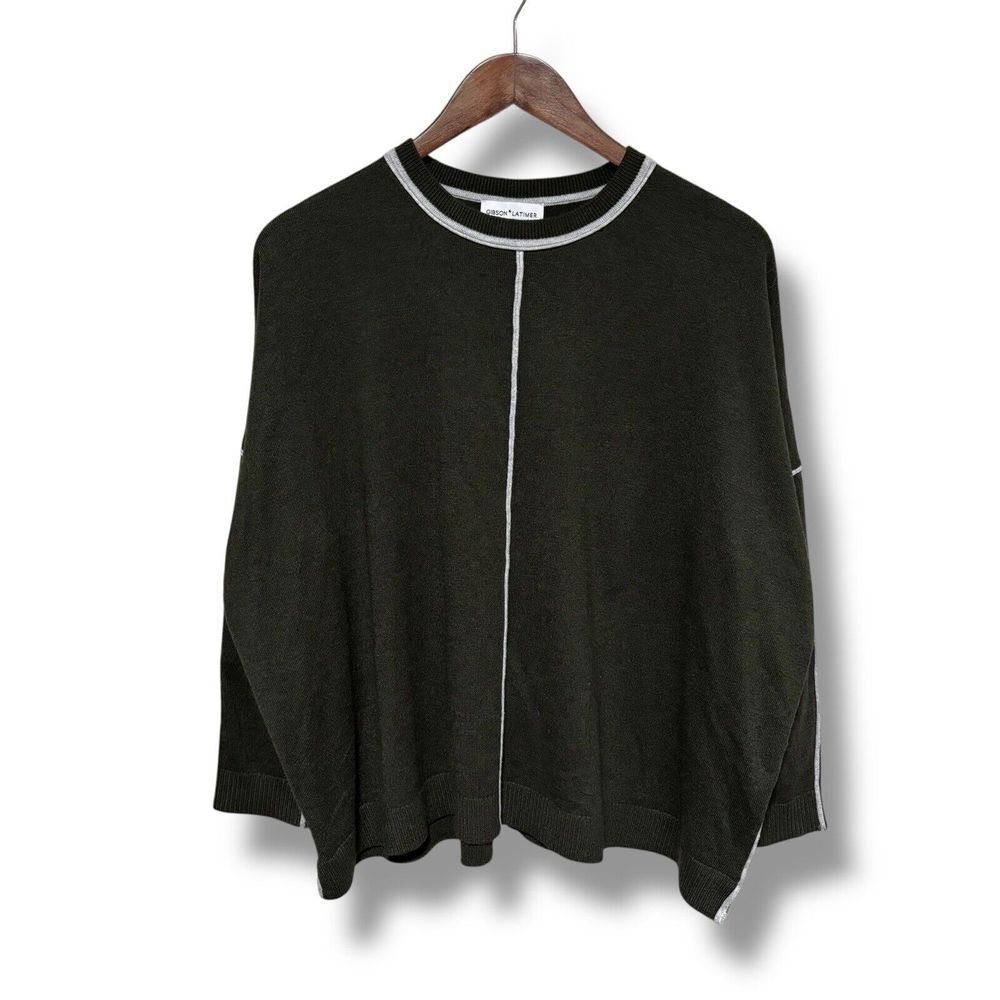 Gibson + Latimer Women's Long Sleeve Blouse Top Wool Blend Size Medium 28 x 24